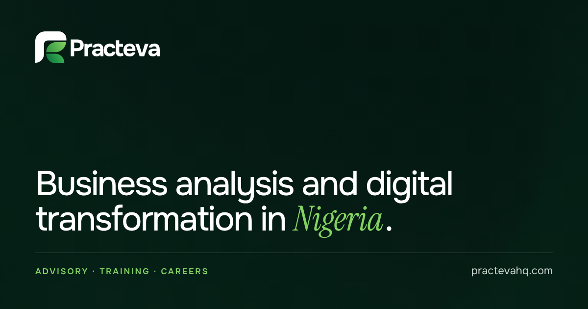Training Package Analysis Business analysis consulting in Nigeria | Practeva advisory